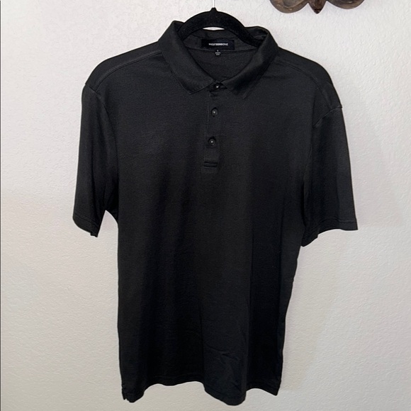 West Zero One from Nordstrom Charcoal Polo Shirt for Men Size  Large - Picture 11 of 13